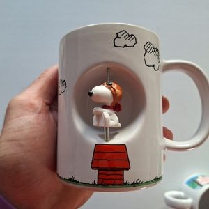Peanut Snoopy Pilot Mug Spinning